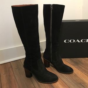 COACH Suede Boots Black size 9B